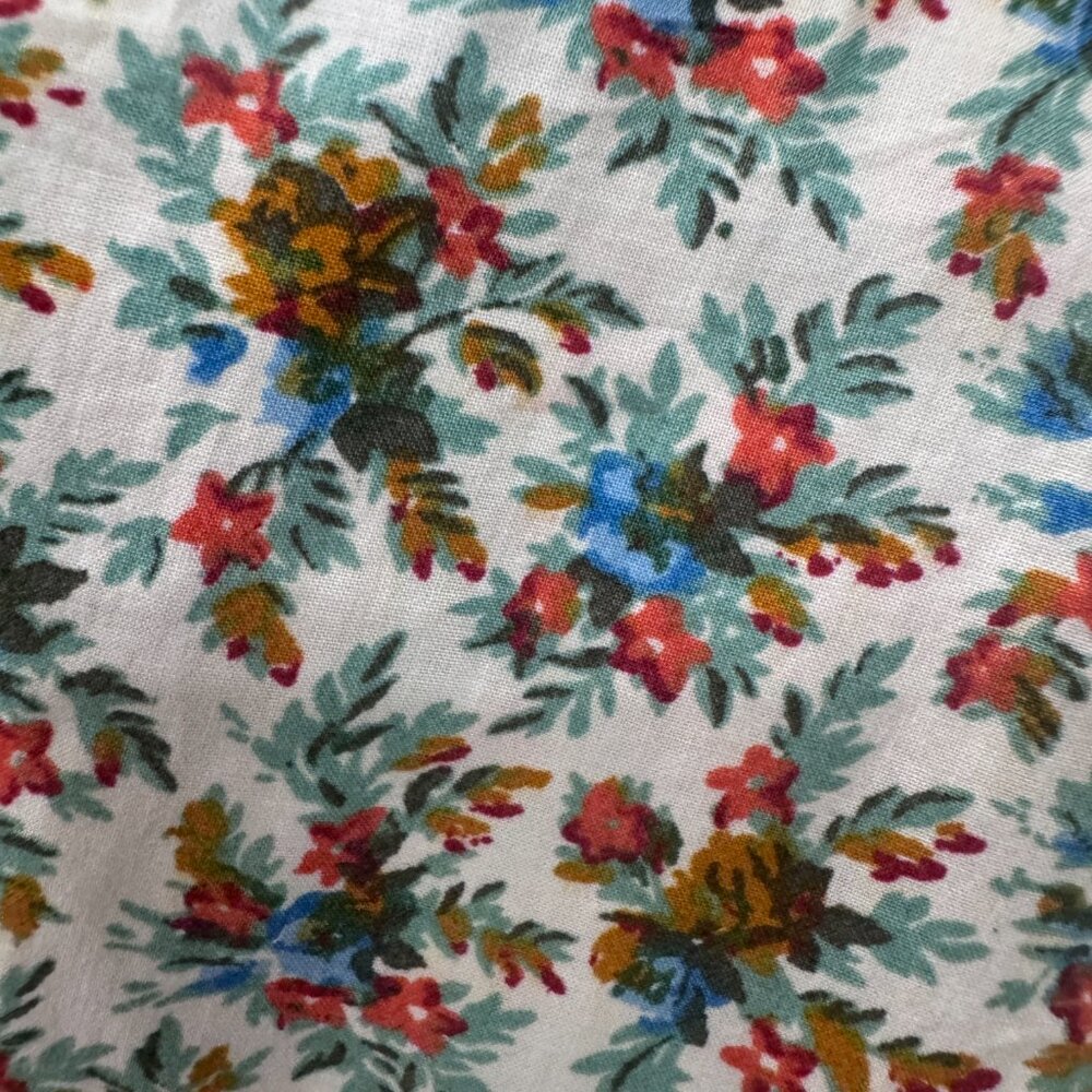 Doen Multicolor Floral Cotton Dress with Puff sleeves size US 4 (size small) - Picture 3 of 4